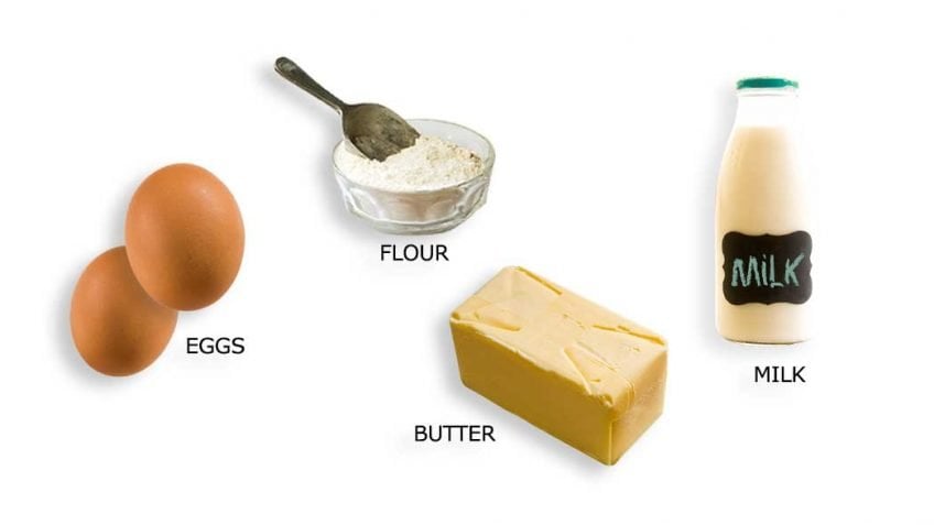 Crepe ingredients