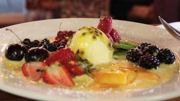 Summer Berry Overbake dessert